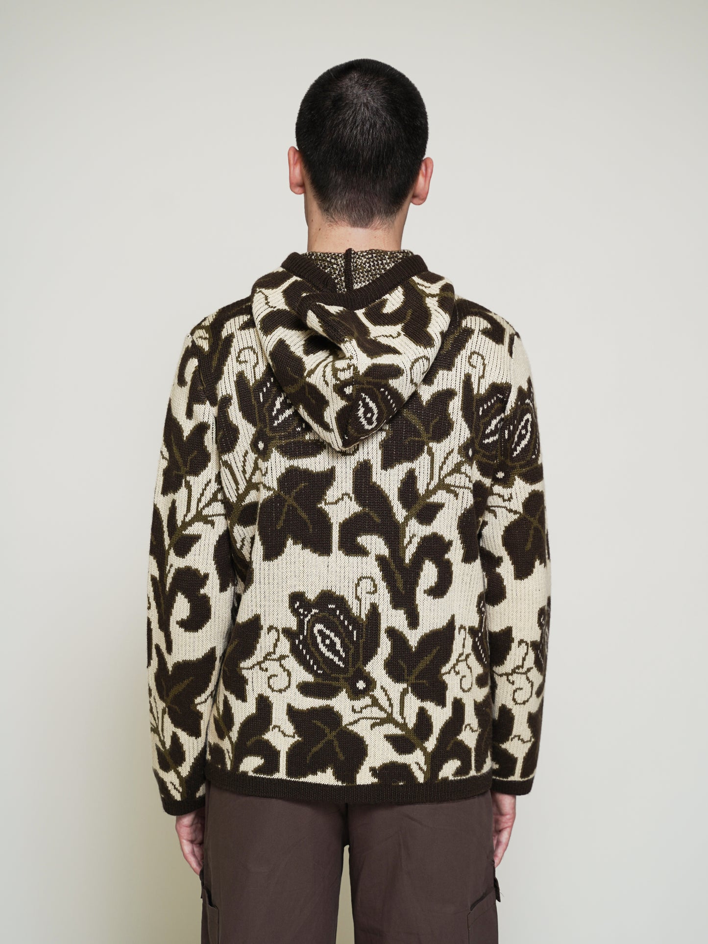 "Flora" Knit zip hoodie Graal