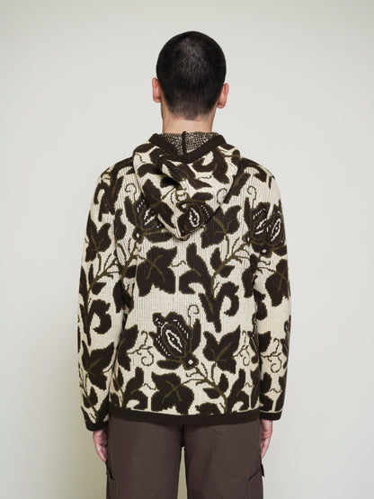 "Flora" Knit zip hoodie Graal